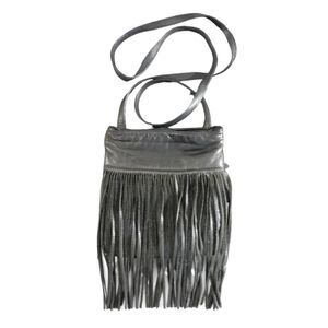 Margot New York Leather Leather Tassle Crossbody Bag